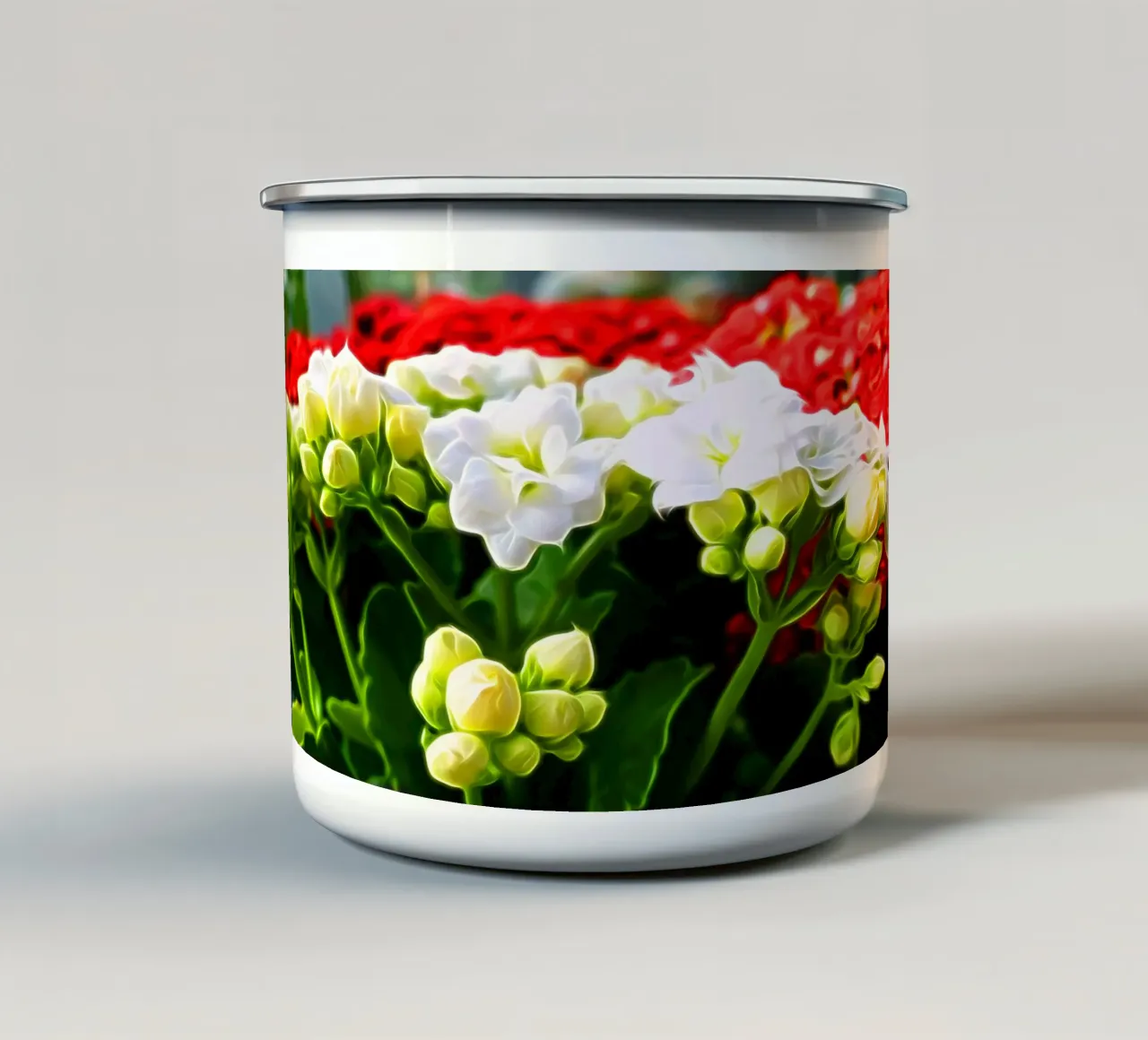 I fiori tazza in smalto da Massimo Frascogna