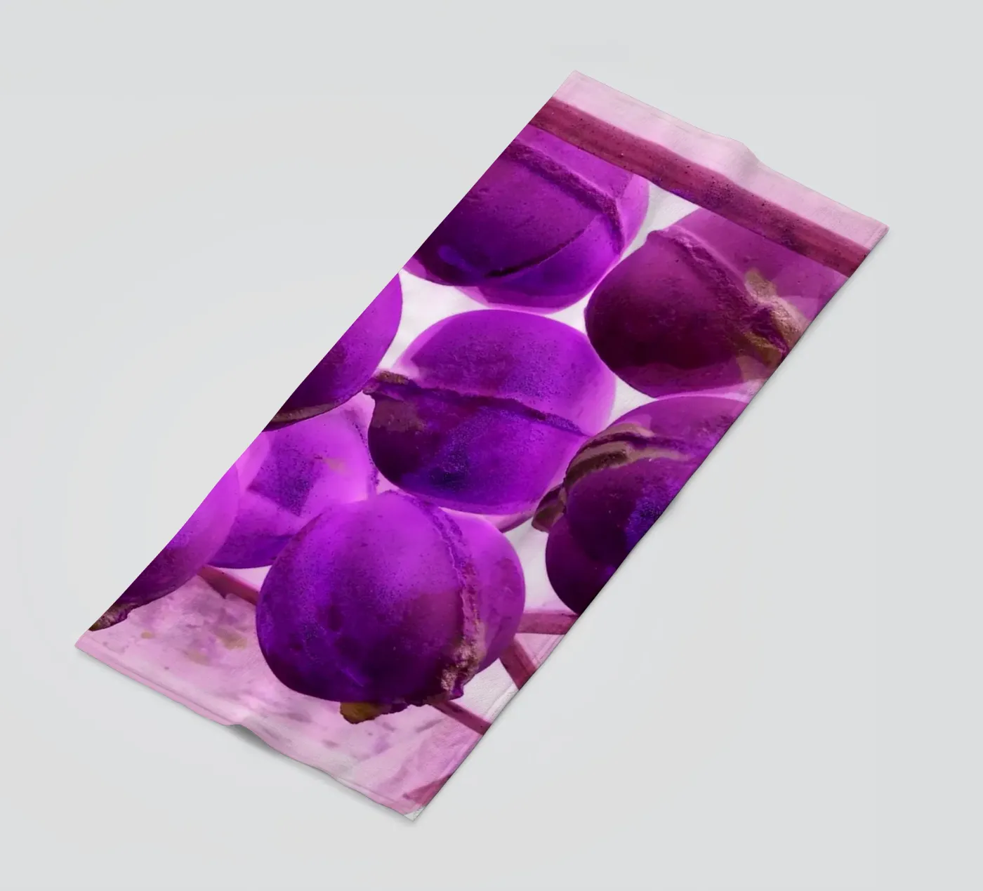 Purple beach towel by Massimo Frascogna
