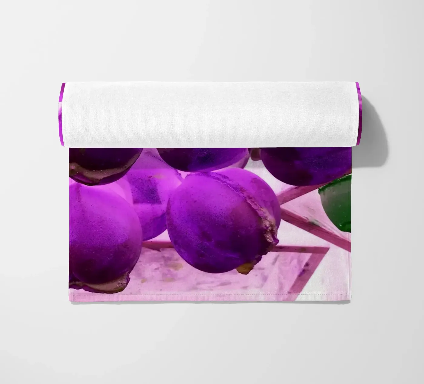 Purple beach towel by Massimo Frascogna
