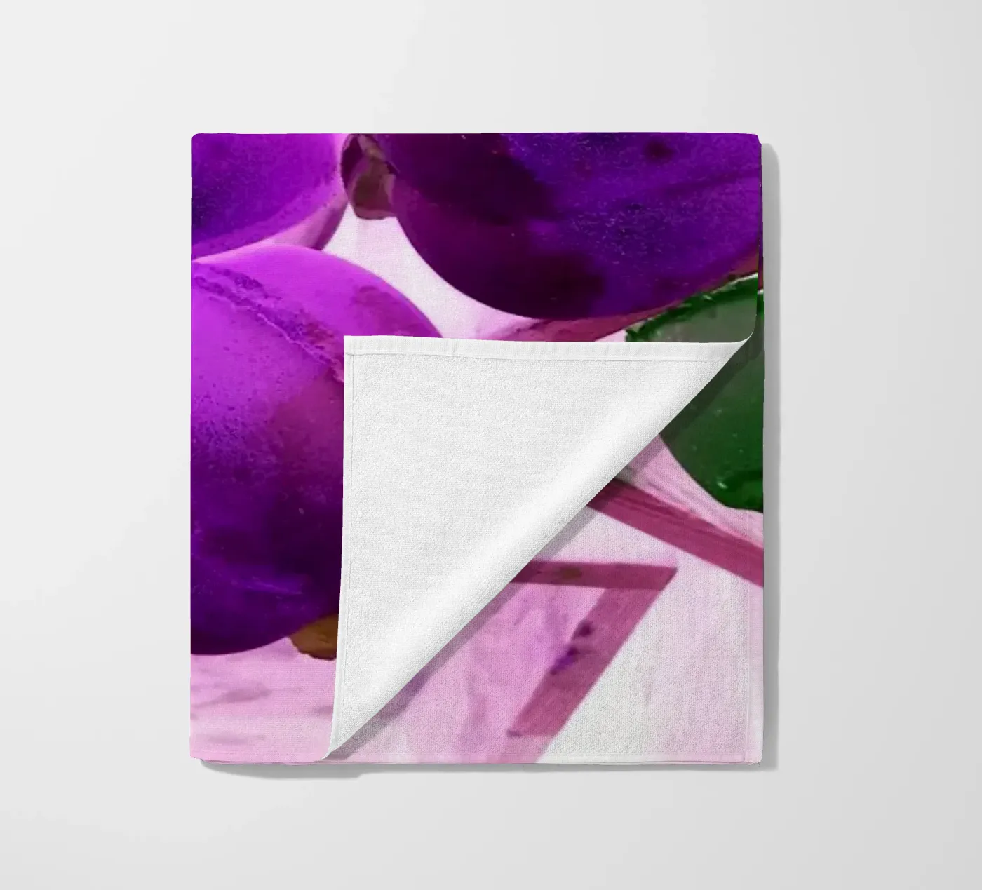 Purple beach towel by Massimo Frascogna