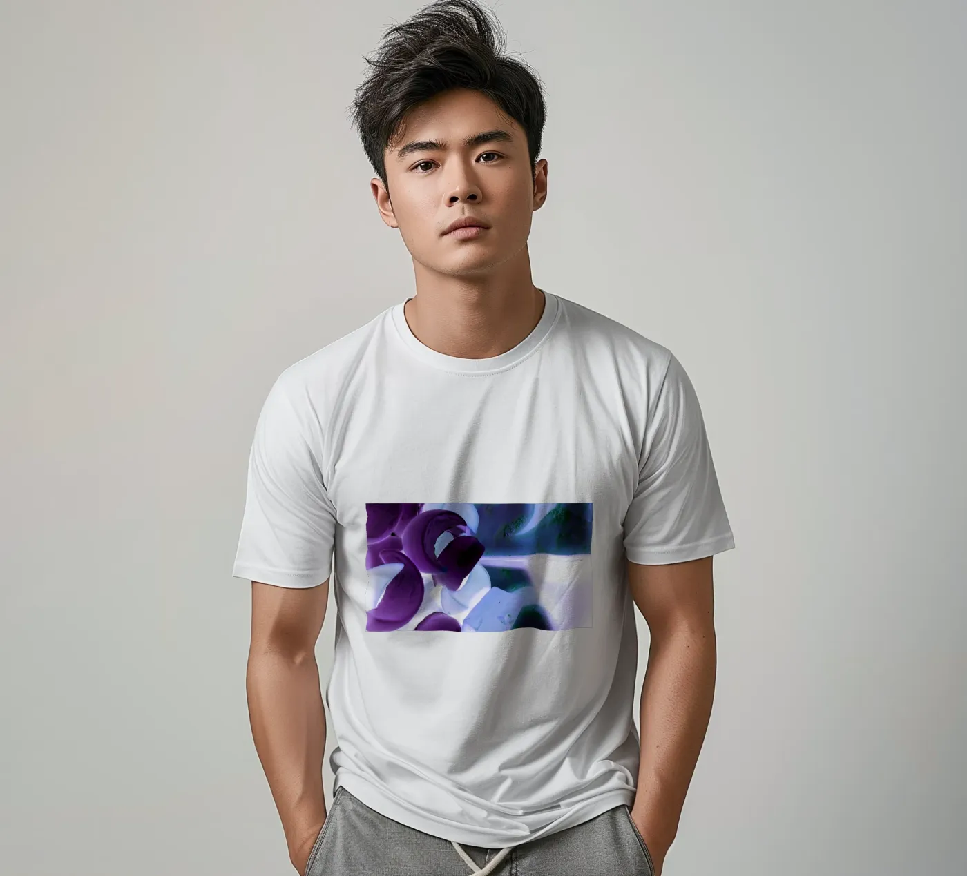 Blu e viola t-shirt da Massimo Frascogna