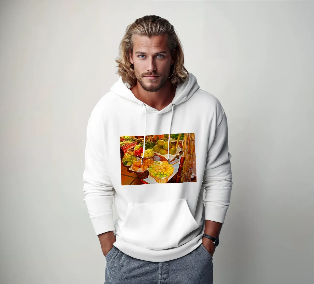 Frutta felpa con cappuccio da Massimo Frascogna