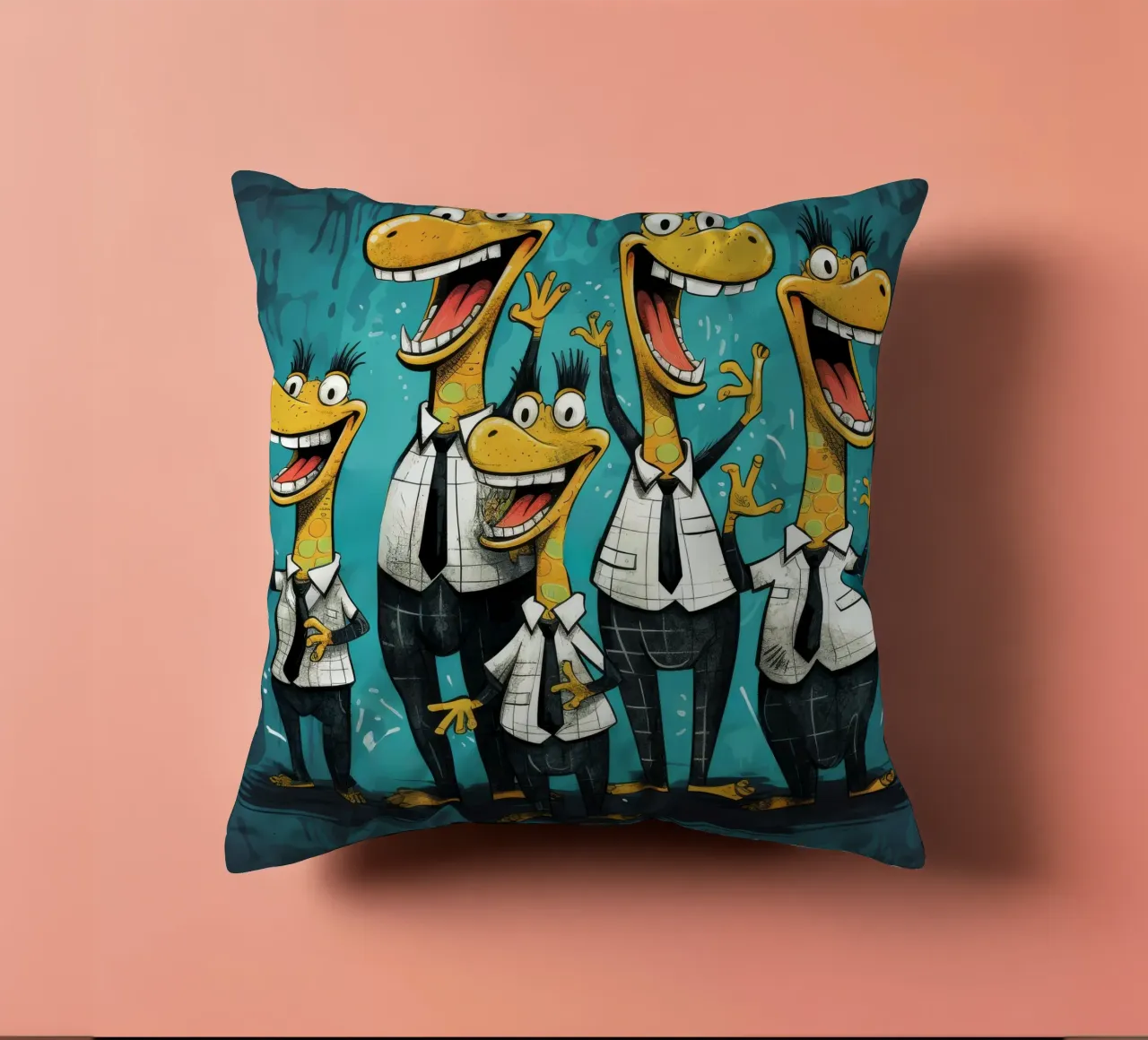 Gang di alligatori retrò cuscino da Funny Animals