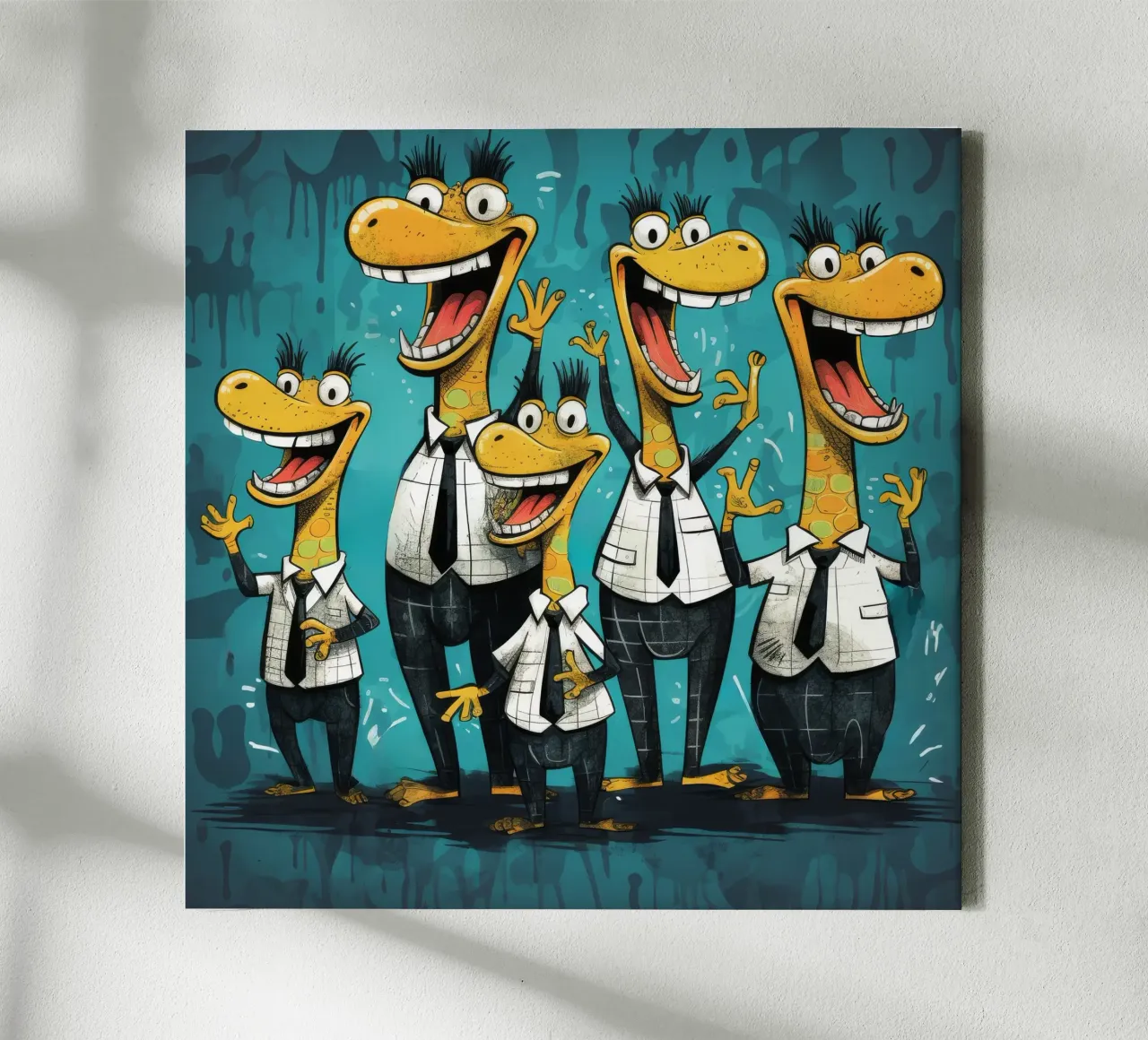 Gang di alligatori retrò tela con Cornice a cassetta da Funny Animals