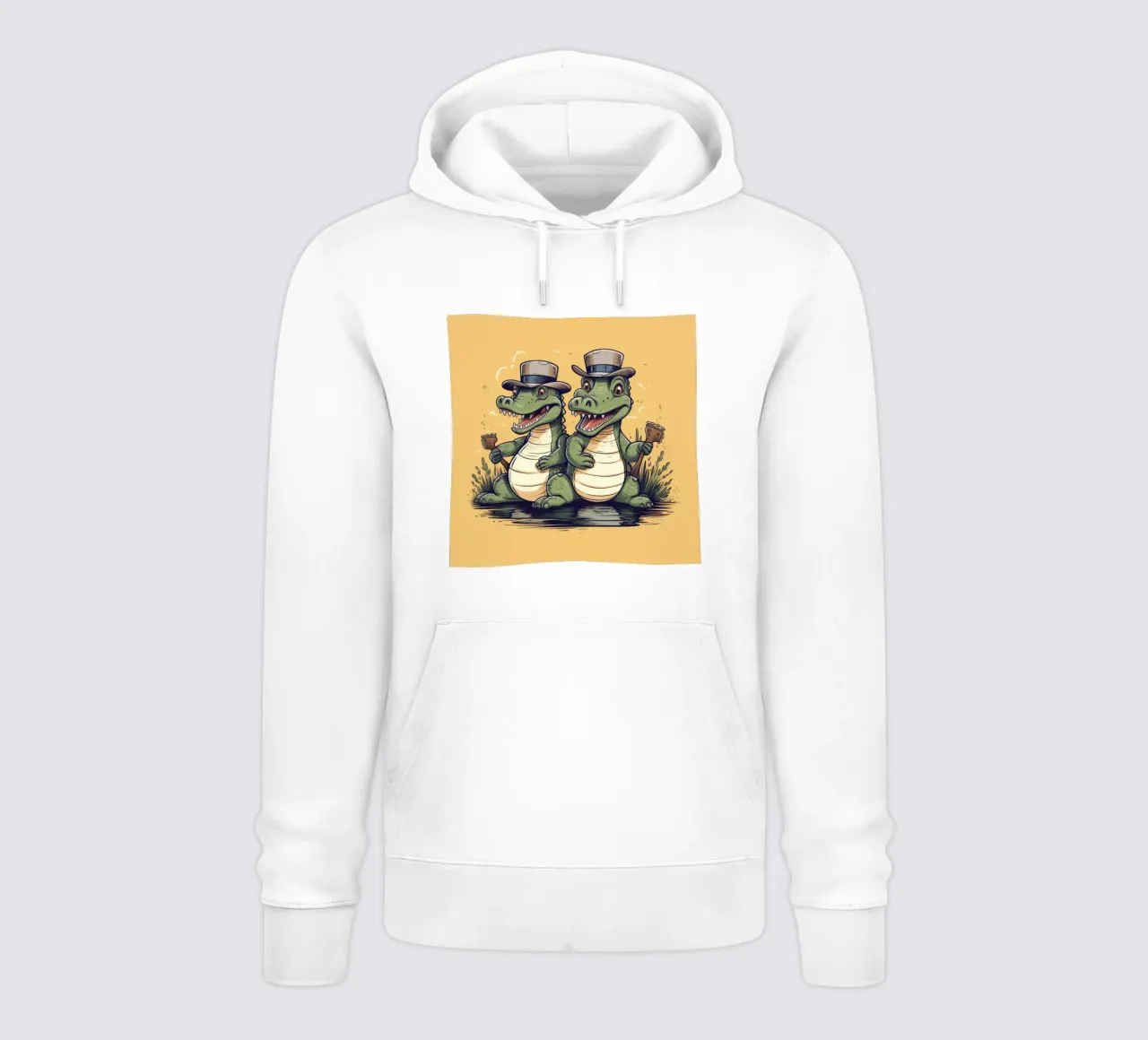 Retro Alligator Duo felpa con cappuccio da Funny Animals