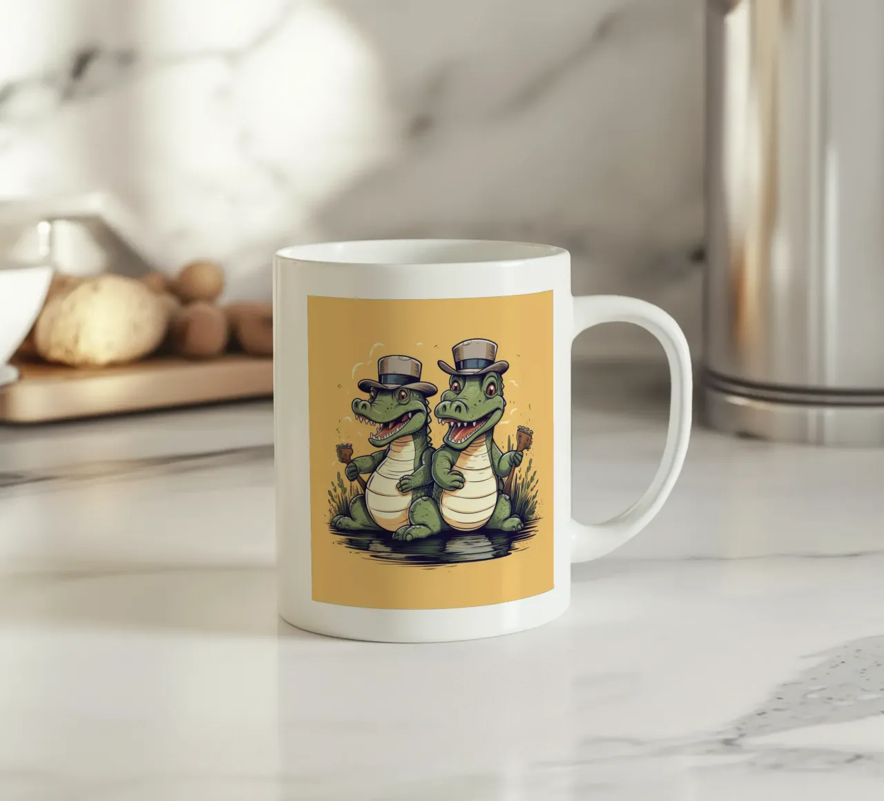 Retro Alligator Duo tazza in ceramica da Funny Animals