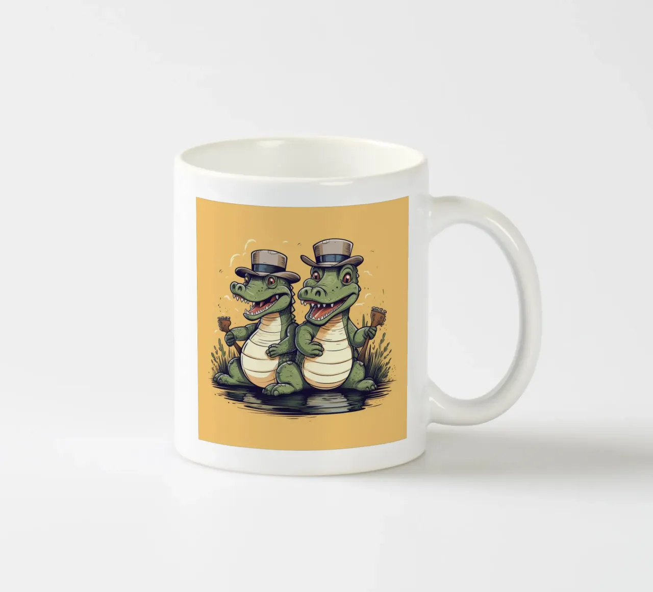 Retro Alligator Duo tazza in ceramica da Funny Animals