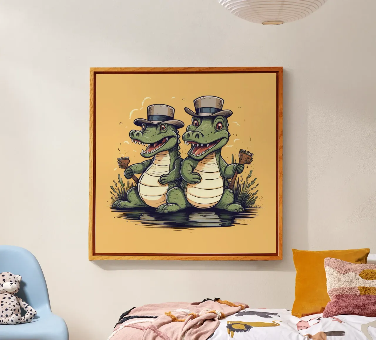 Retro Alligator Duo plexiglass da Funny Animals