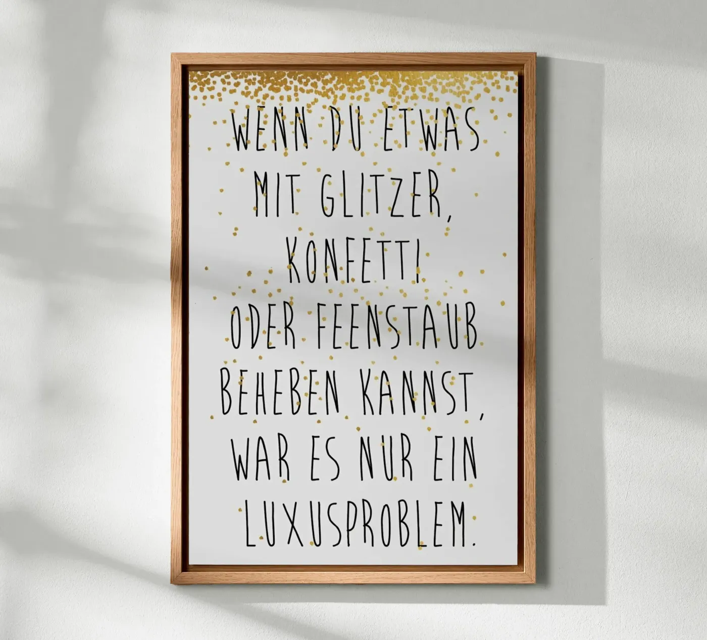 Luxusproblem canvas by typealive