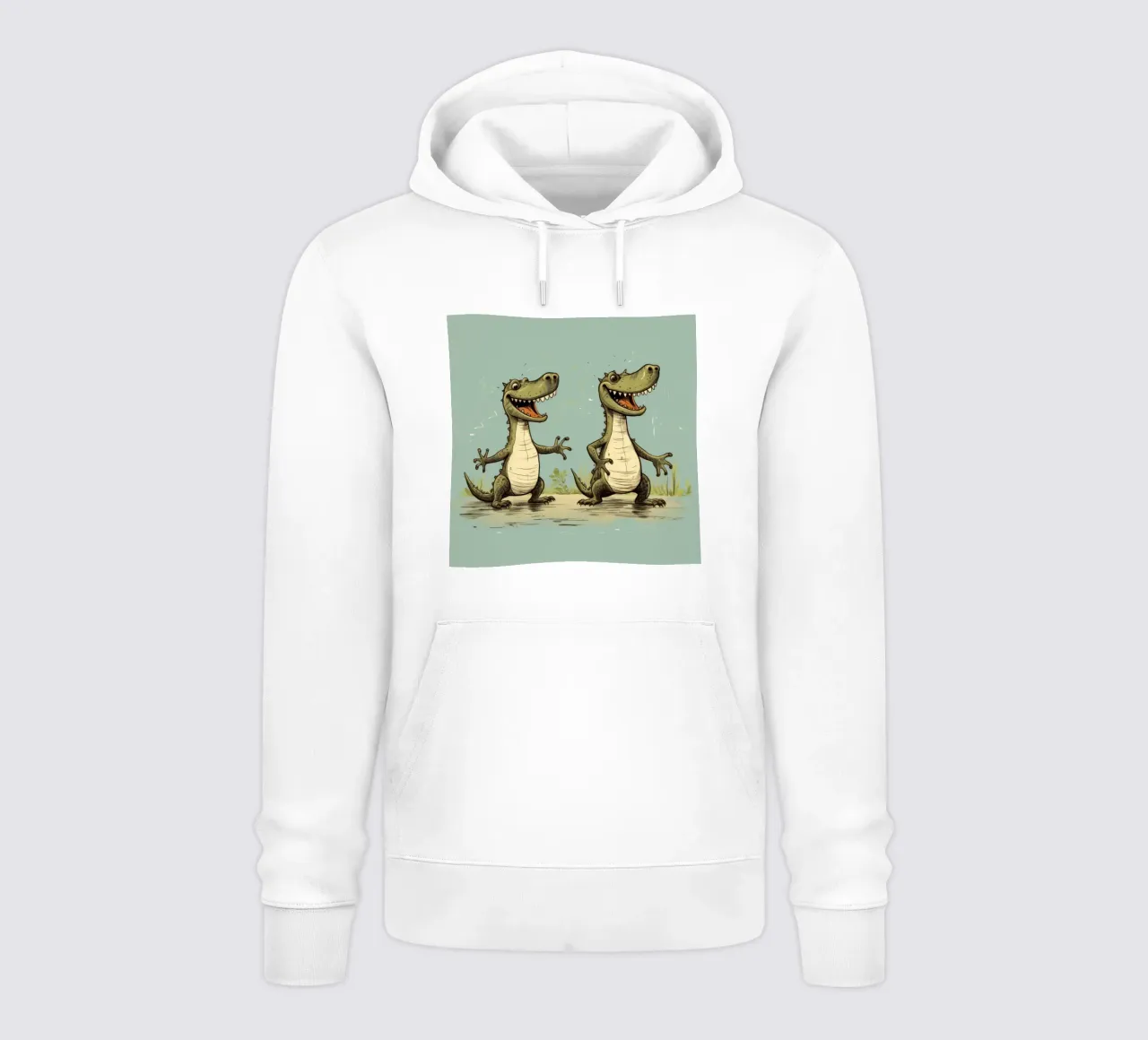 Retro Alligator Duo felpa con cappuccio da Funny Animals