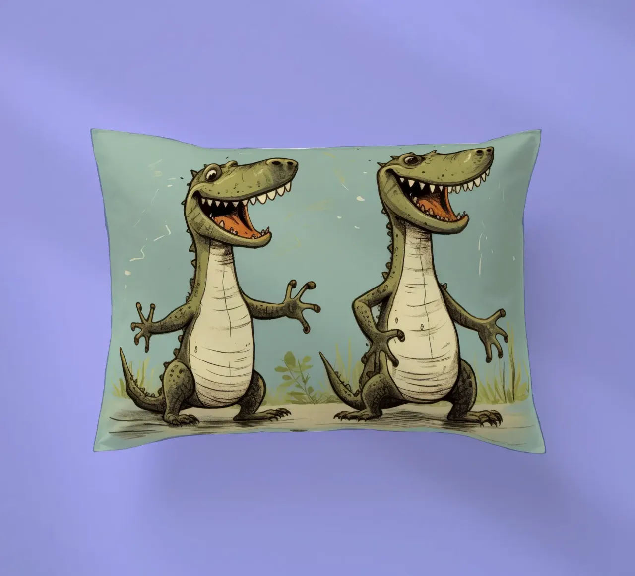 Retro Alligator Duo cuscino da Funny Animals