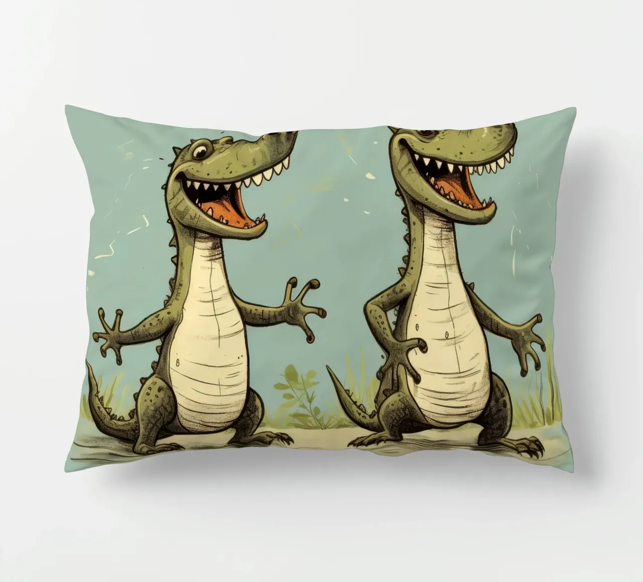 Retro Alligator Duo cuscino da Funny Animals