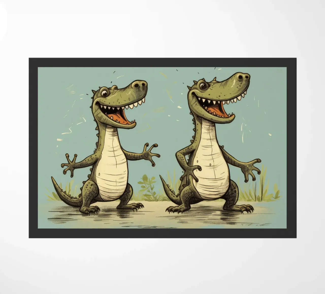 Retro Alligator Duo zerbino da Funny Animals