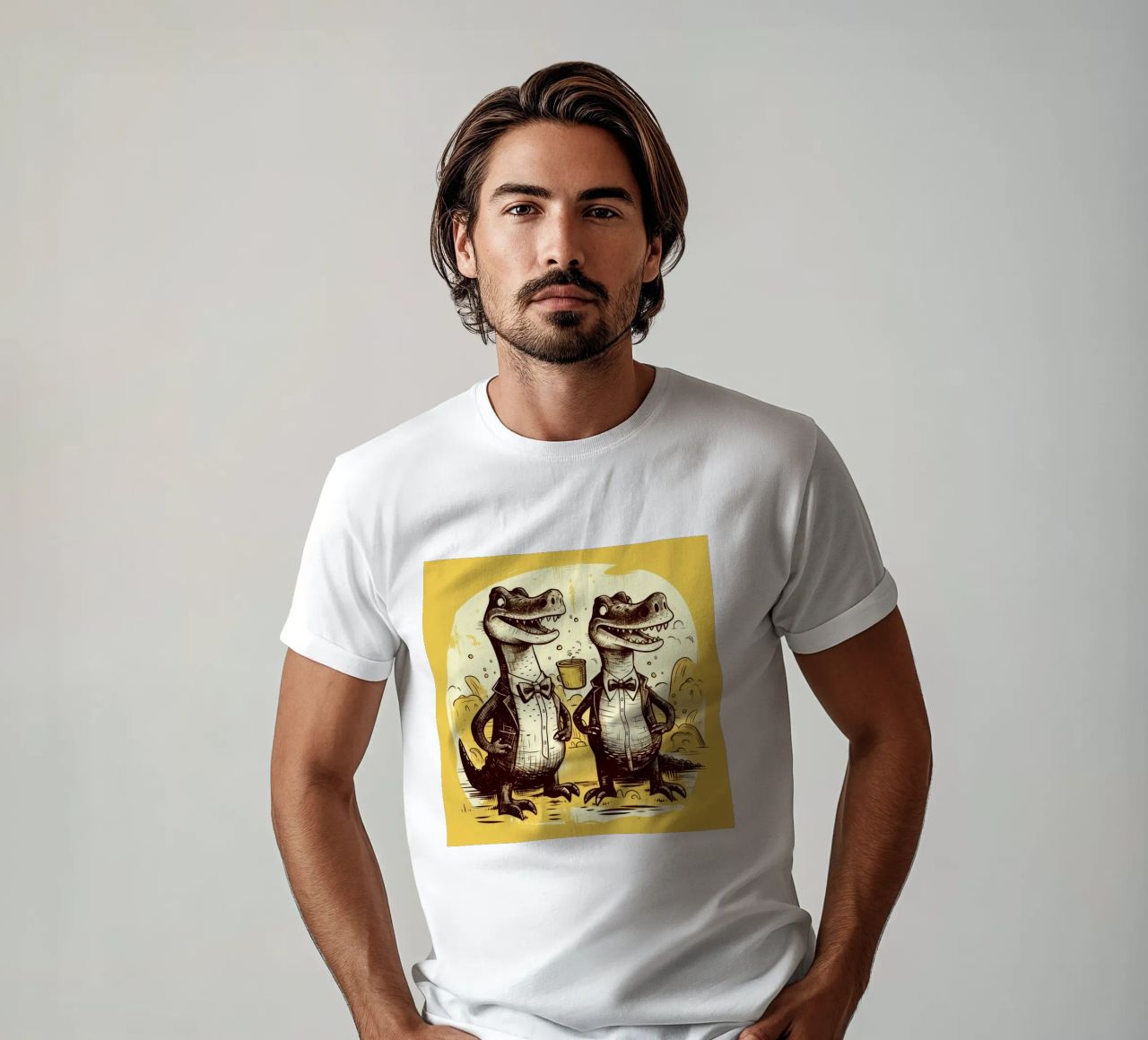 Dúo cocodrilo retro camiseta de Funny Animals