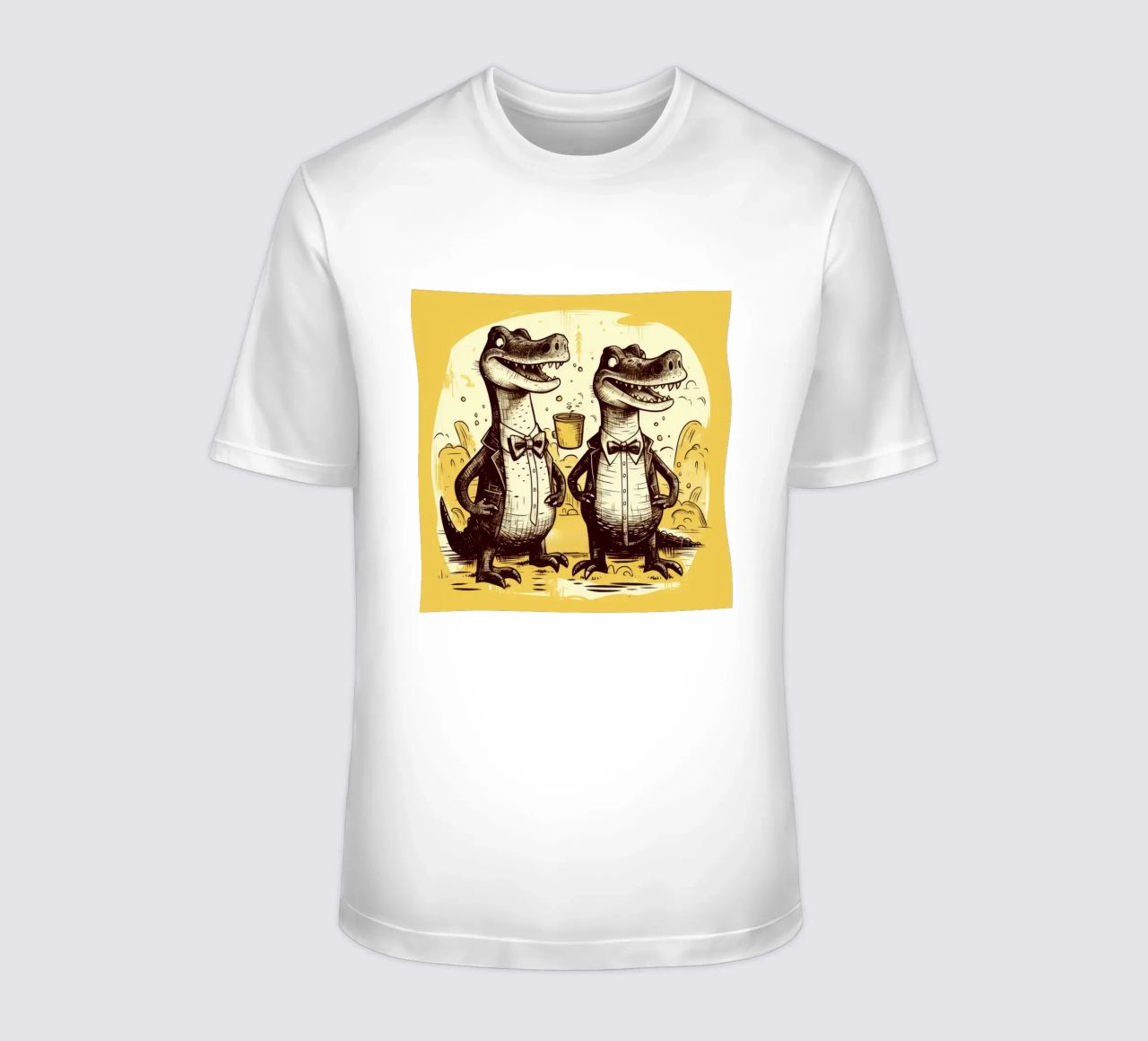Dúo cocodrilo retro camiseta de Funny Animals