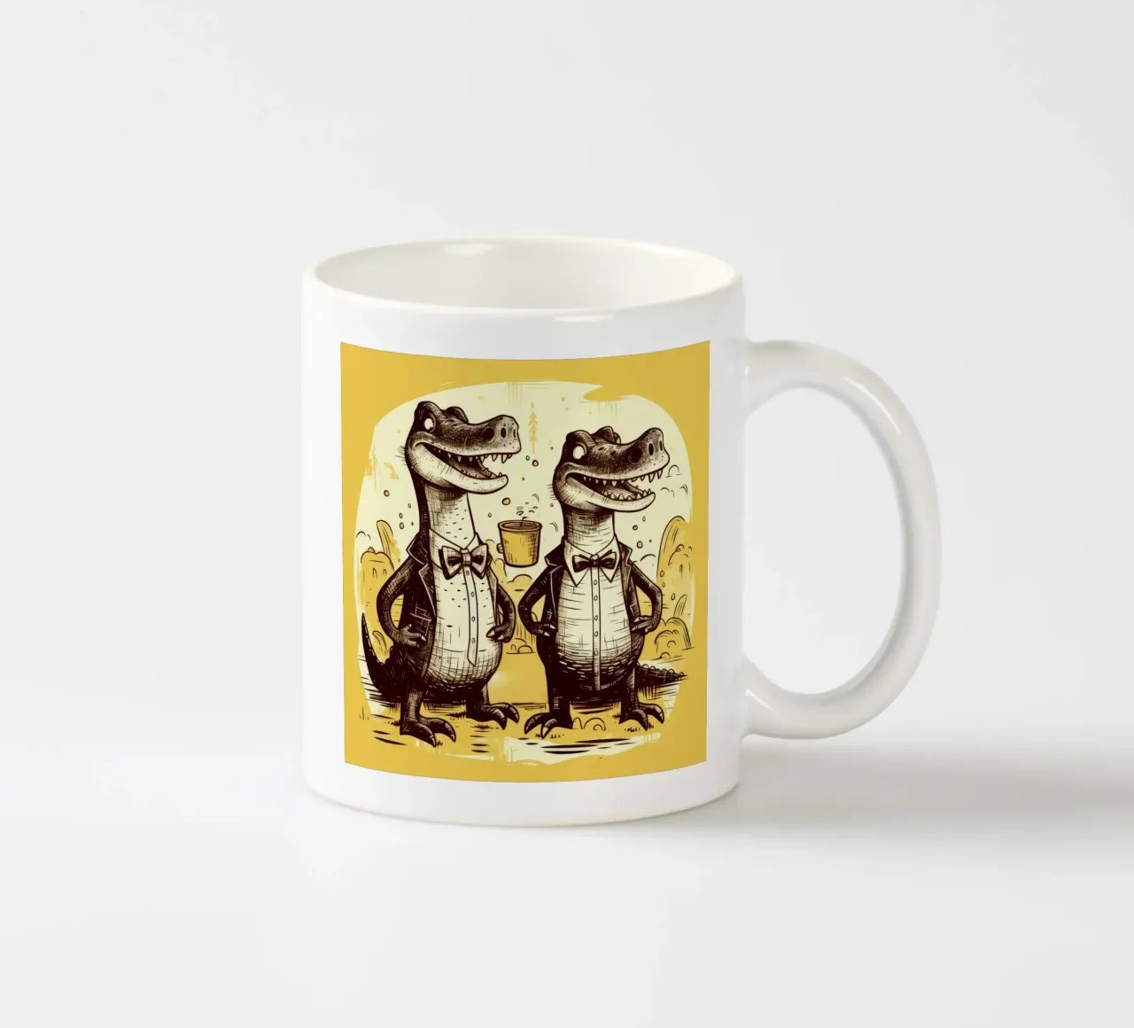 Retro Alligator Duo tazza in ceramica da Funny Animals