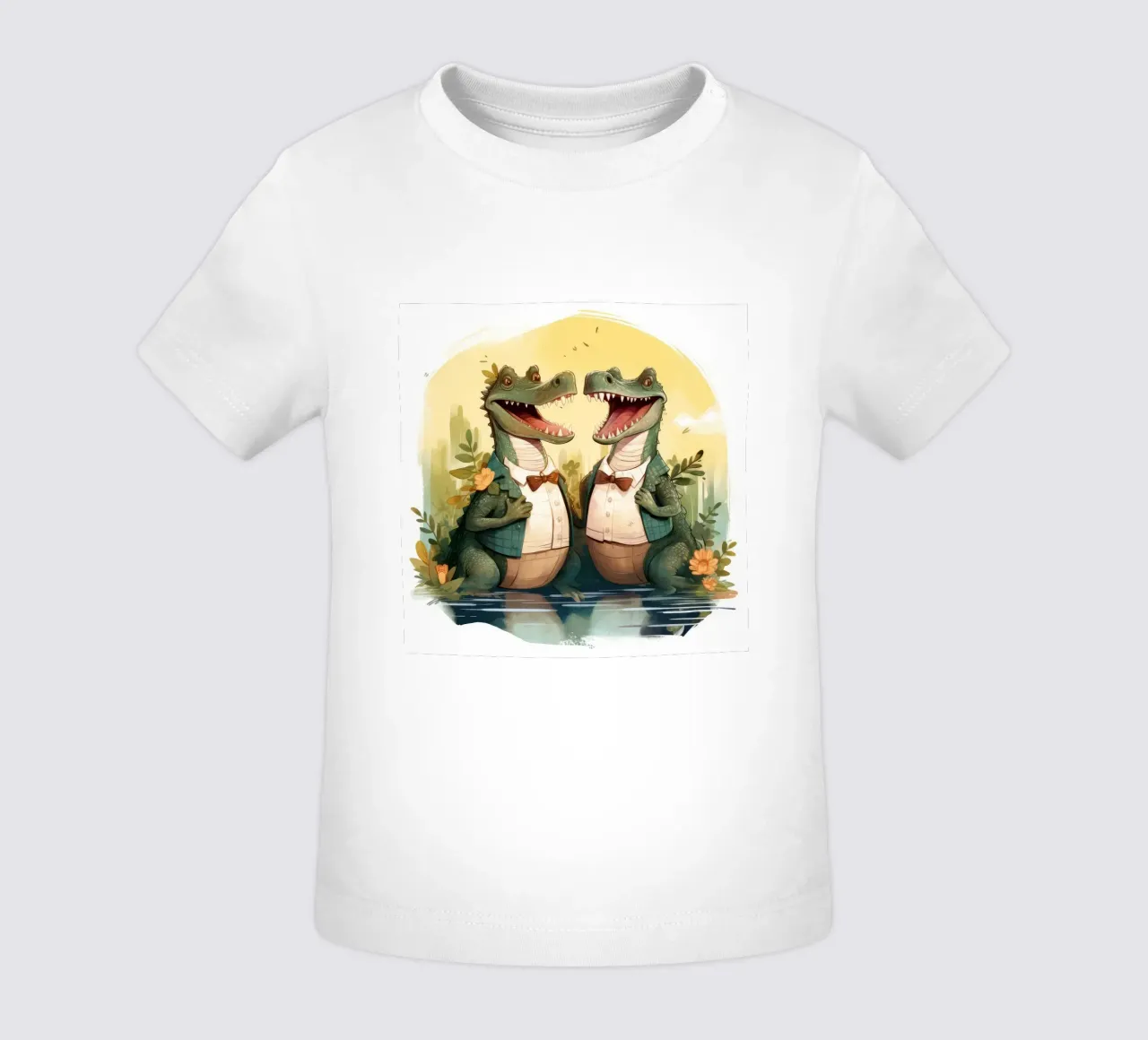Retro Alligator Duo maglietta neonato da Funny Animals