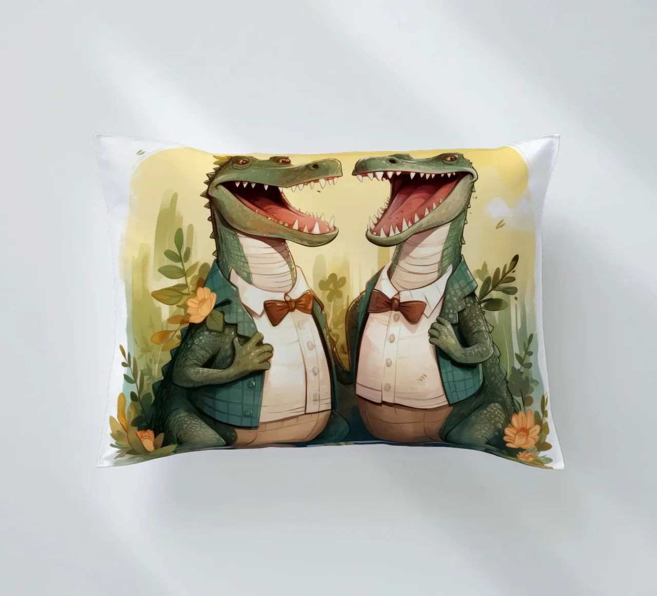Retro Alligator Duo cuscino da Funny Animals