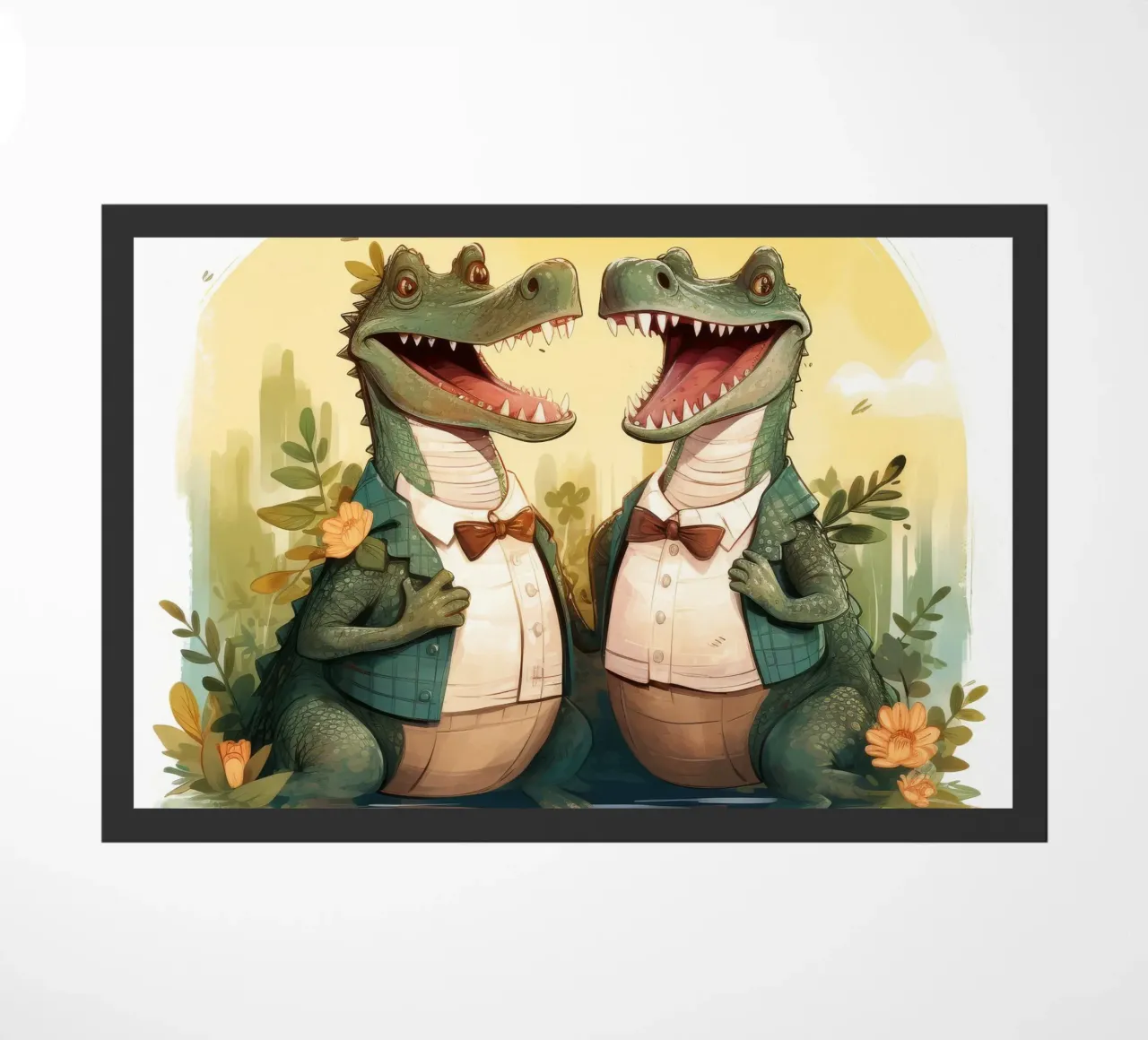Retro Alligator Duo zerbino da Funny Animals