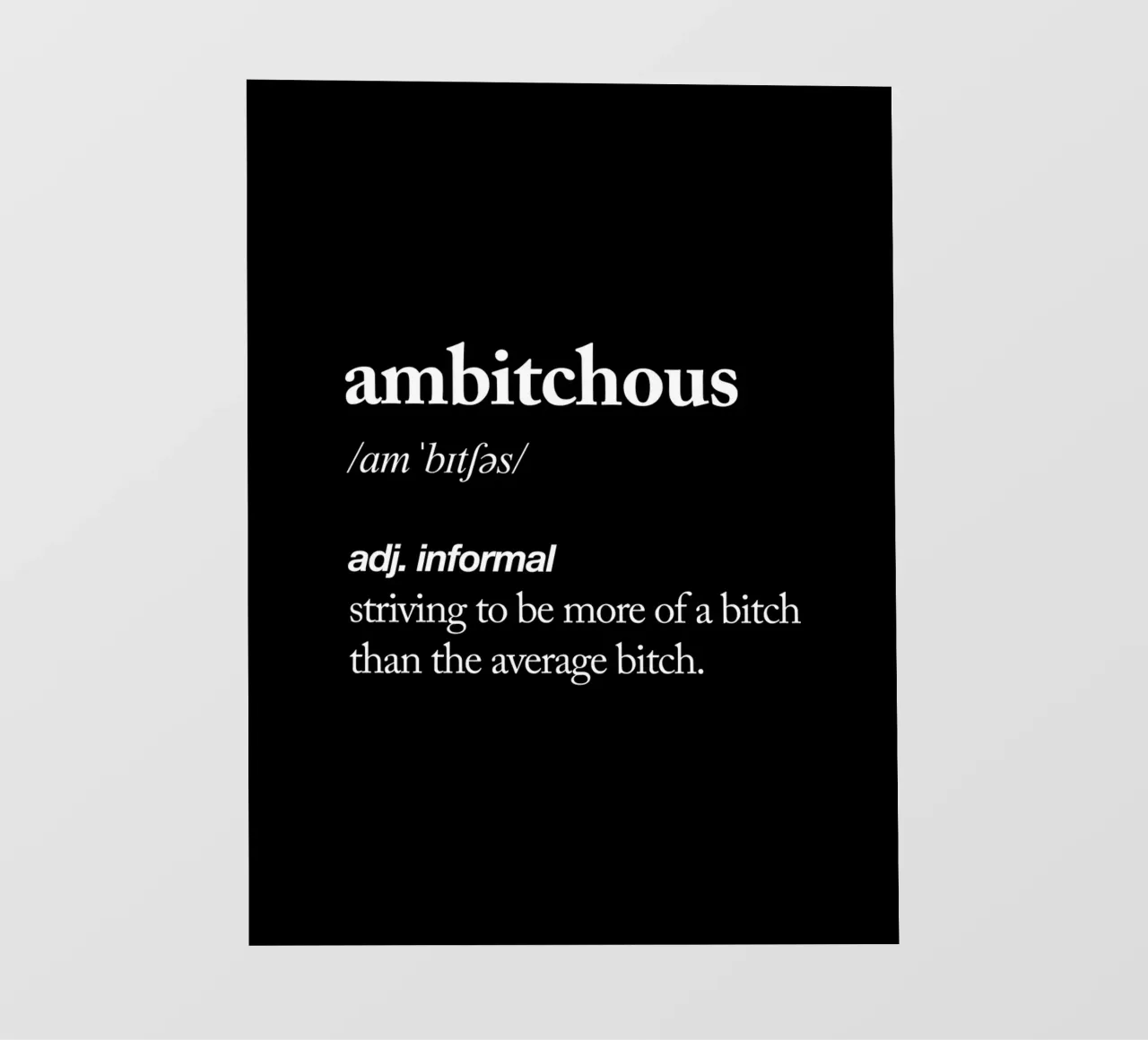 Design tipografico ambiguo in bianco e nero telo in pvc da THE MOTIVATED TYPE