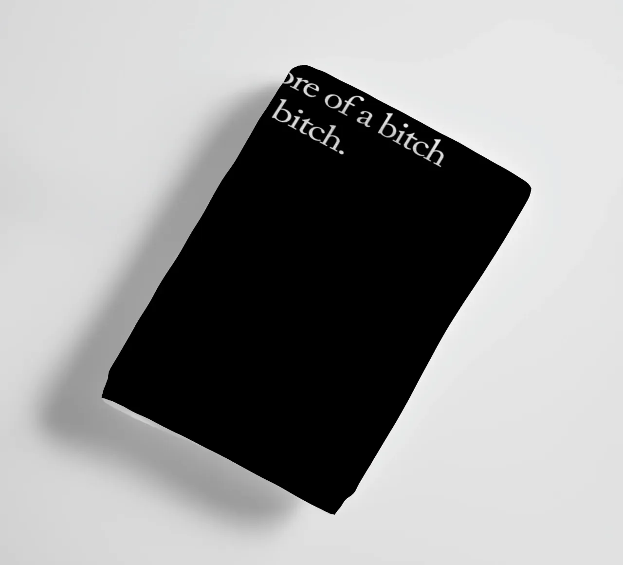 Design tipografico ambiguo in bianco e nero asciugamano da bagno da THE MOTIVATED TYPE