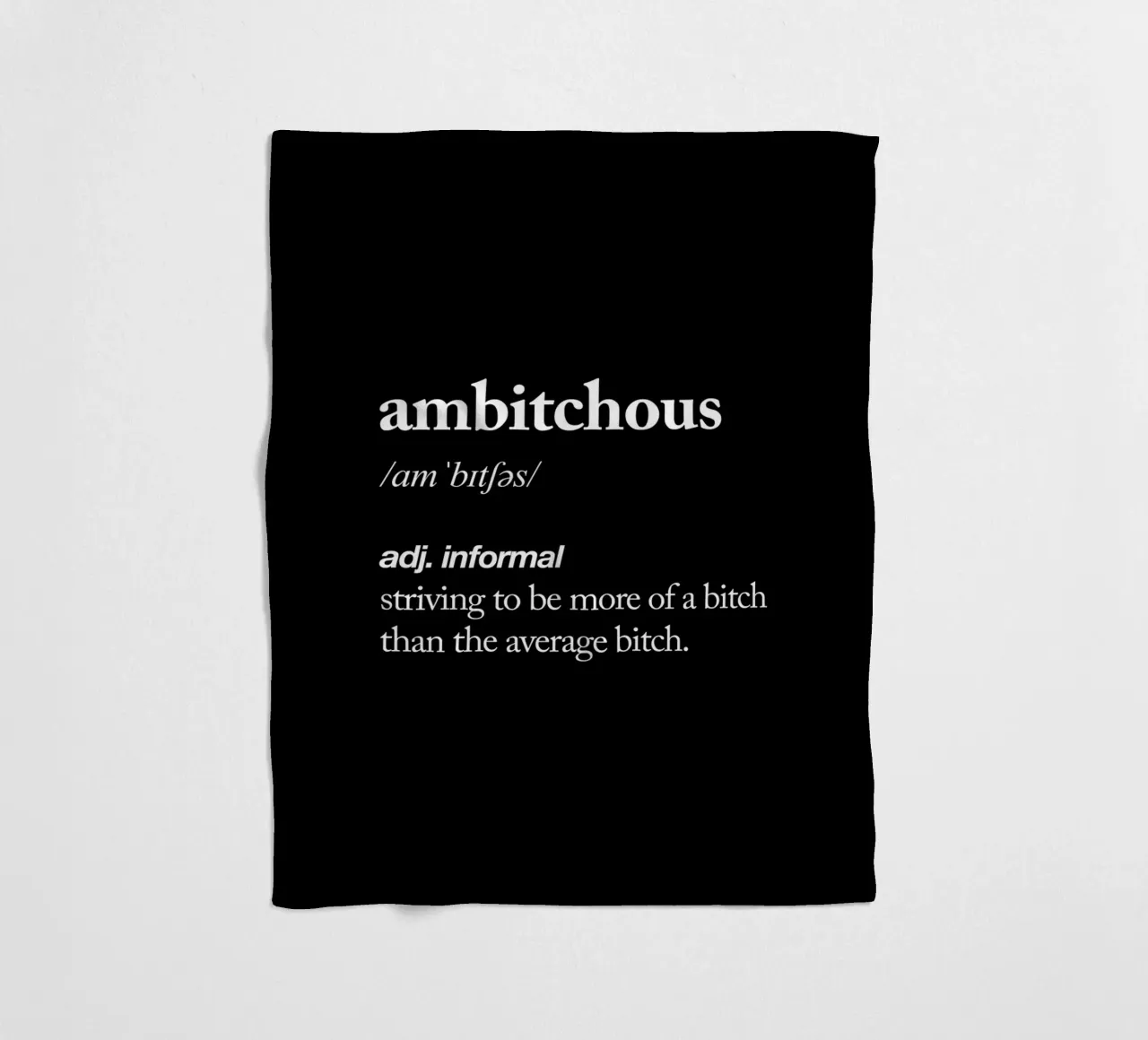 Design tipografico ambiguo in bianco e nero coperta in pile da THE MOTIVATED TYPE