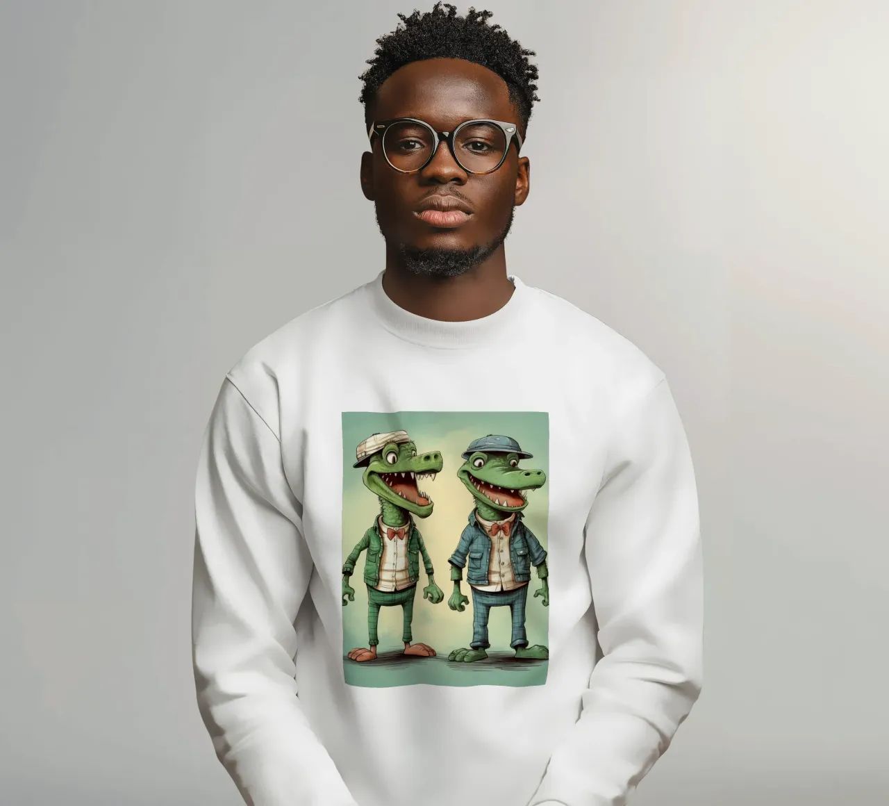 Retro Alligator Duo felpa da Funny Animals