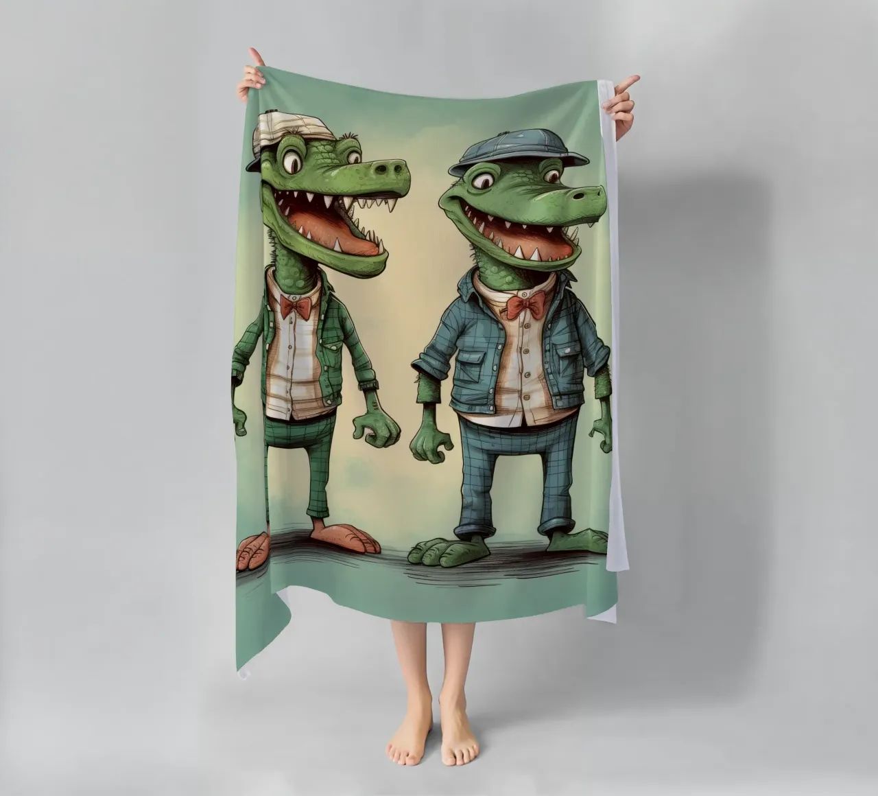 Retro Alligator Duo telo mare da Funny Animals