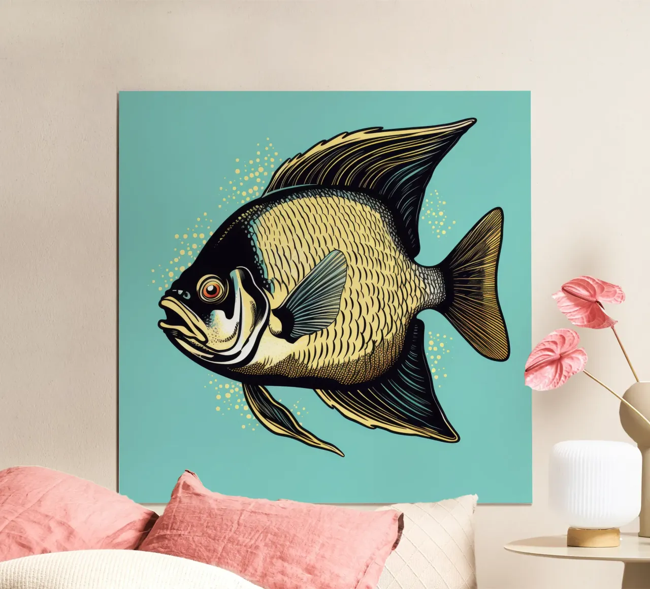 Pesce angelo retrò carta hahnemühle da Funny Animals