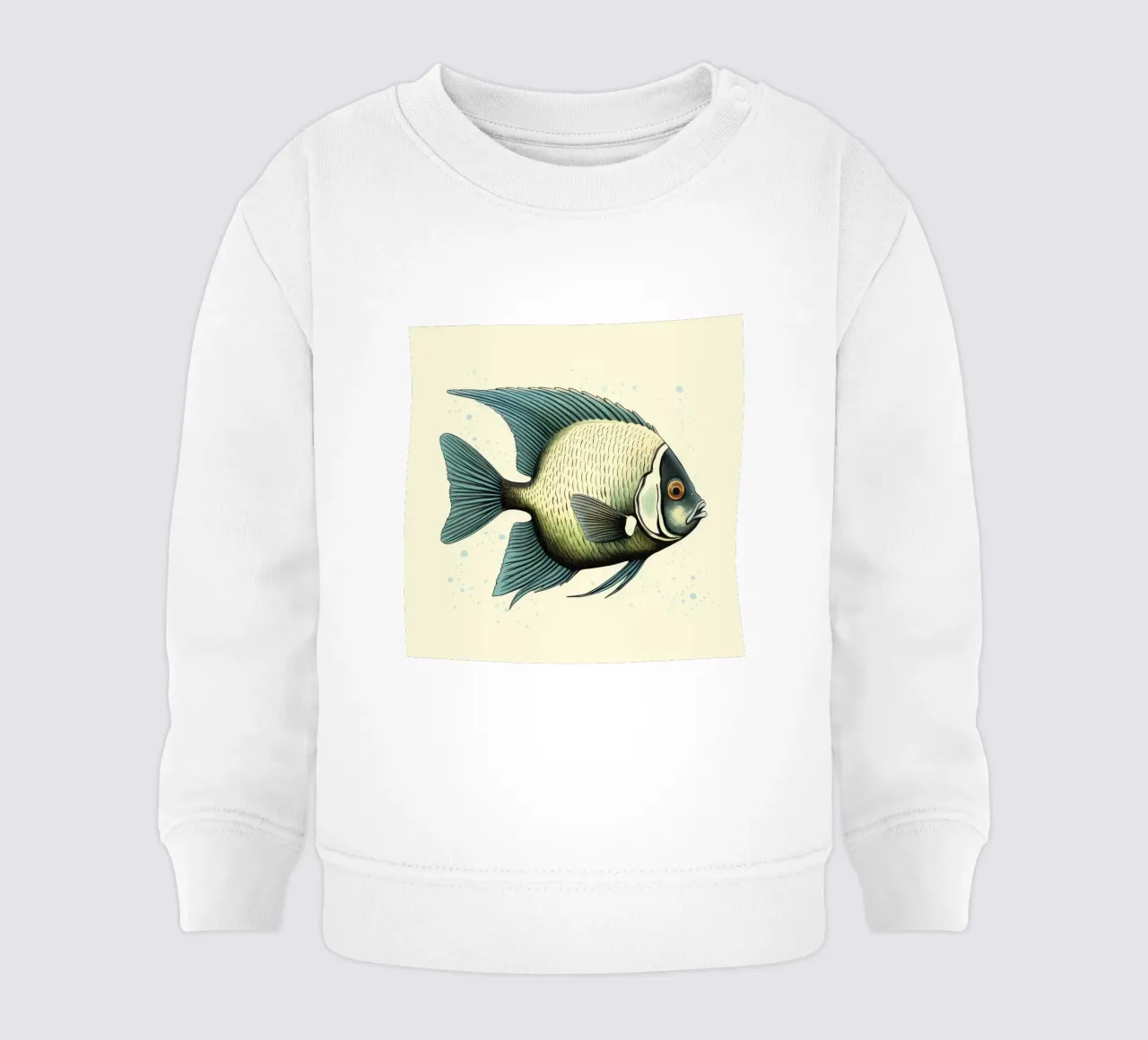 Pesce angelo retrò felpa neonato da Funny Animals