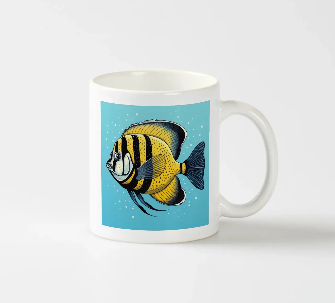 Pesce angelo retrò tazza in ceramica da Funny Animals
