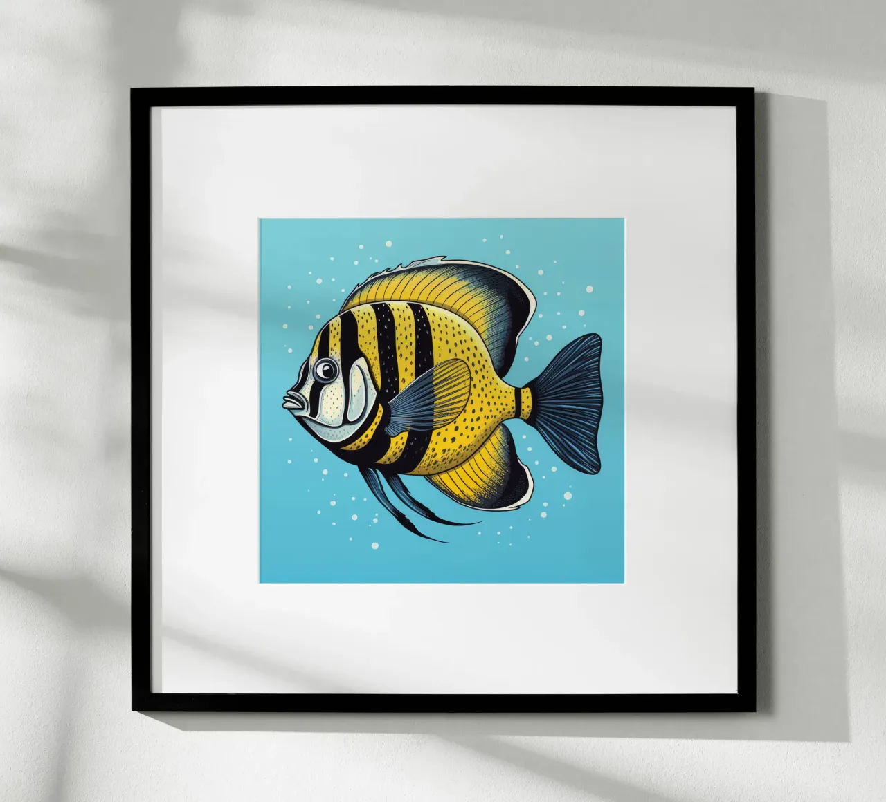 Pesce angelo retrò carta hahnemühle da Funny Animals