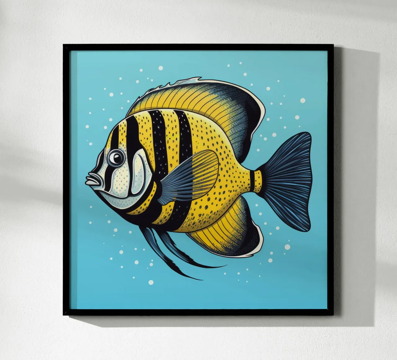 Pesce angelo retrò carta hahnemühle da Funny Animals