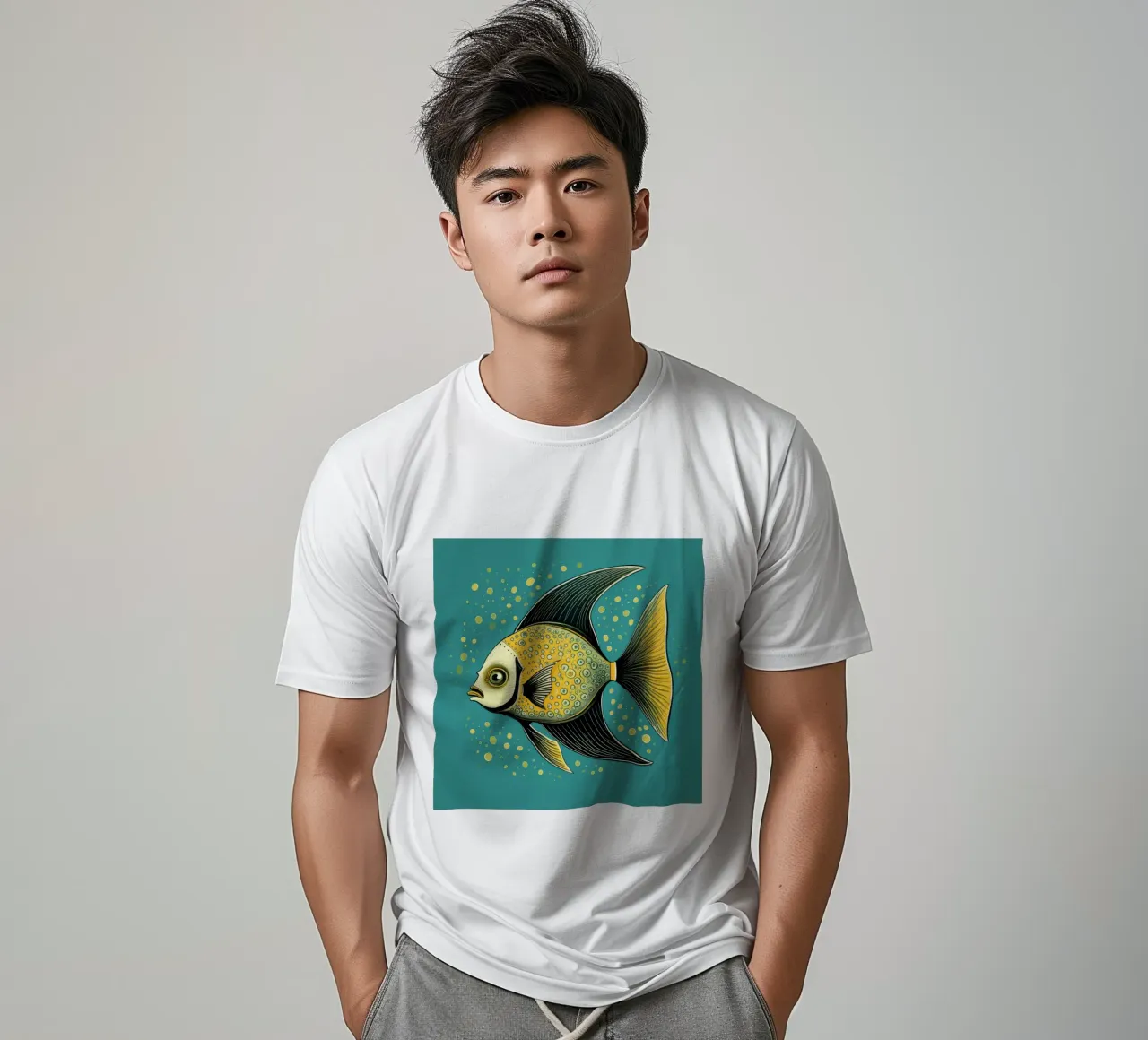 Pesce angelo retrò t-shirt da Funny Animals