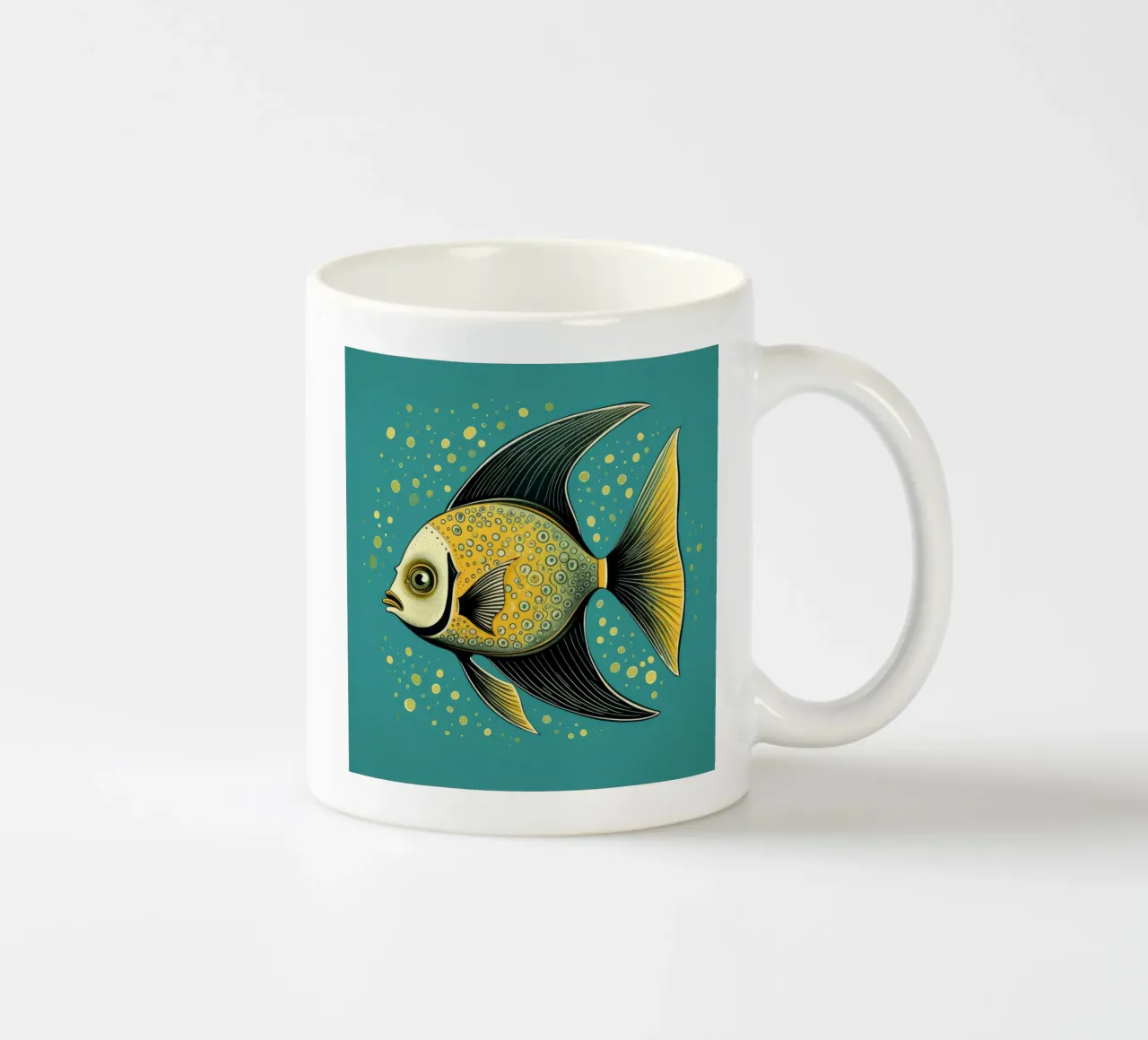 Pesce angelo retrò tazza in ceramica da Funny Animals