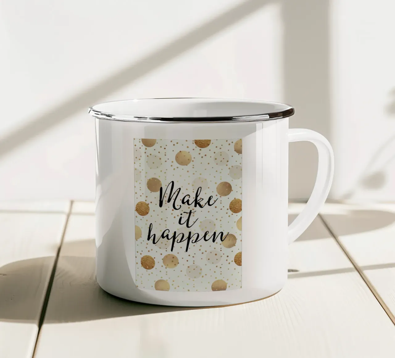 Make it Happen tazza in smalto da Elisabeth Fredriksson