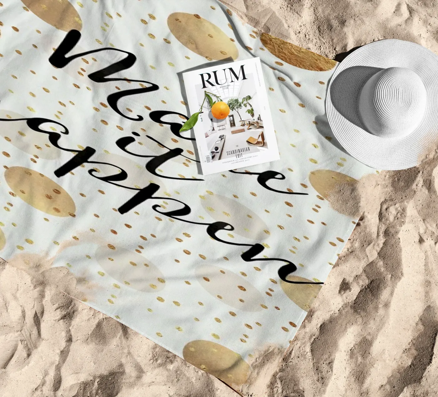 Make it Happen beach towel by Elisabeth Fredriksson