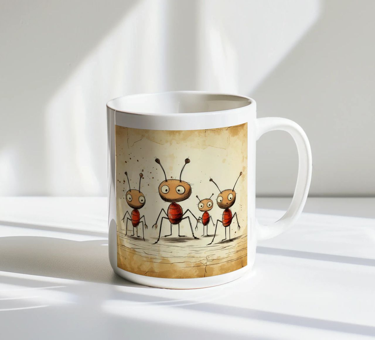Banda di formiche retrò tazza in ceramica da Funny Animals