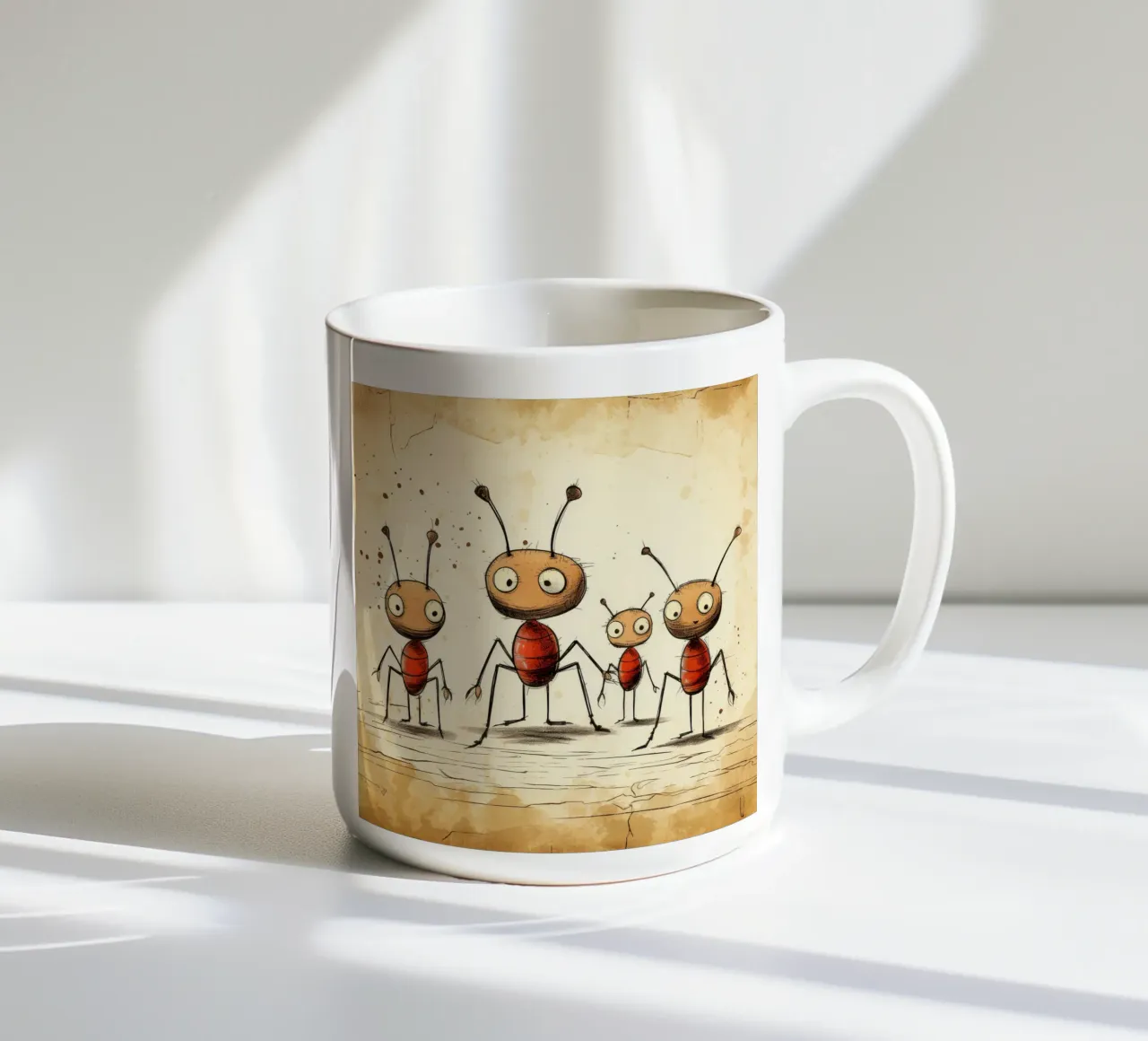 Retro Ant Gang ceramic mug by Funny Animals