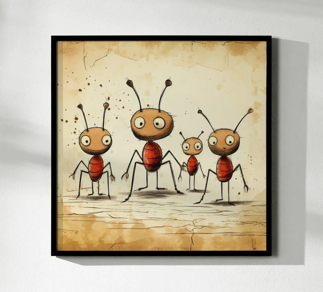 Banda di formiche retrò carta hahnemühle da Funny Animals