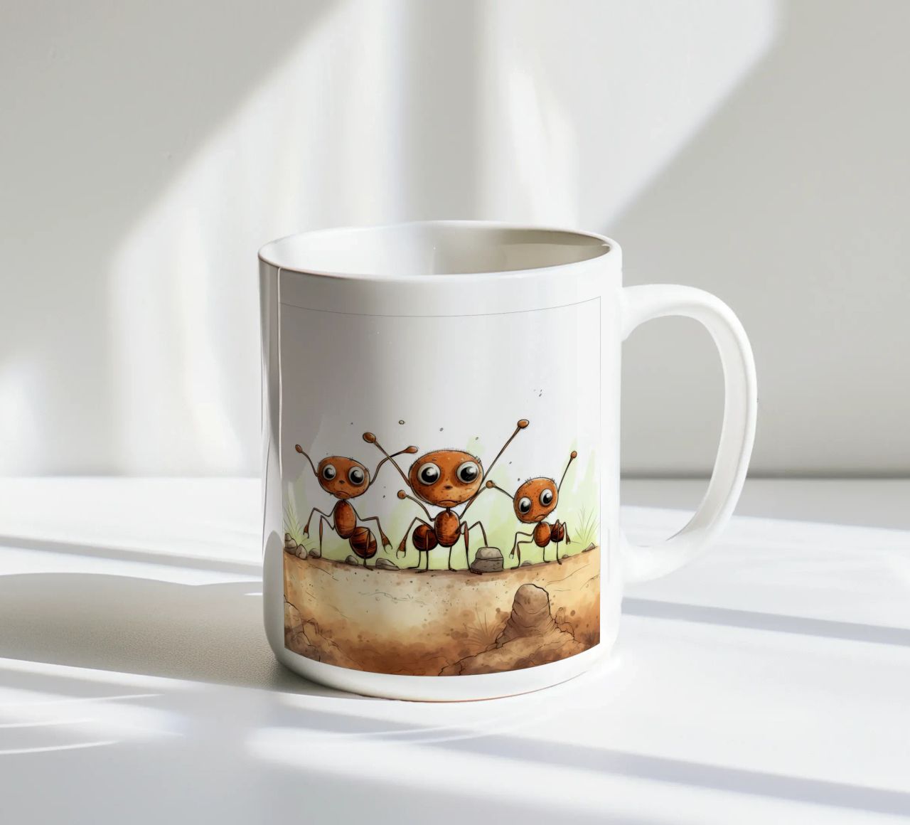Banda di formiche retrò tazza in ceramica da Funny Animals