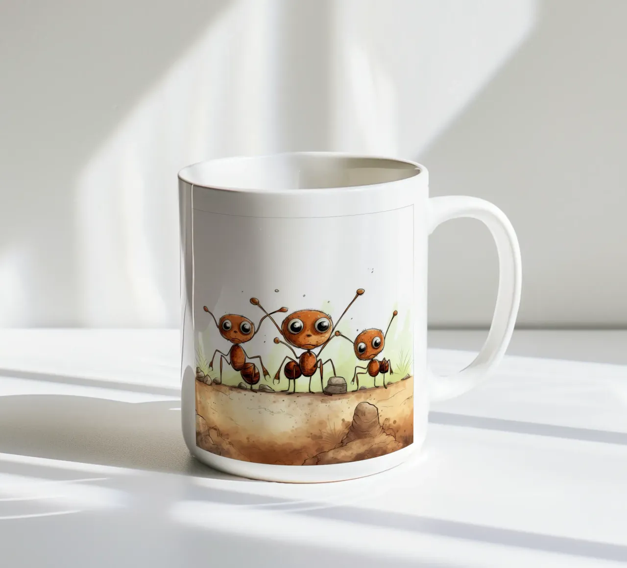 Retro Ant Gang ceramic mug by Funny Animals