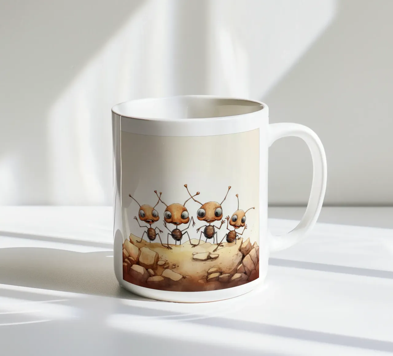 Retro-Ameisenbande Keramik Tasse von Funny Animals