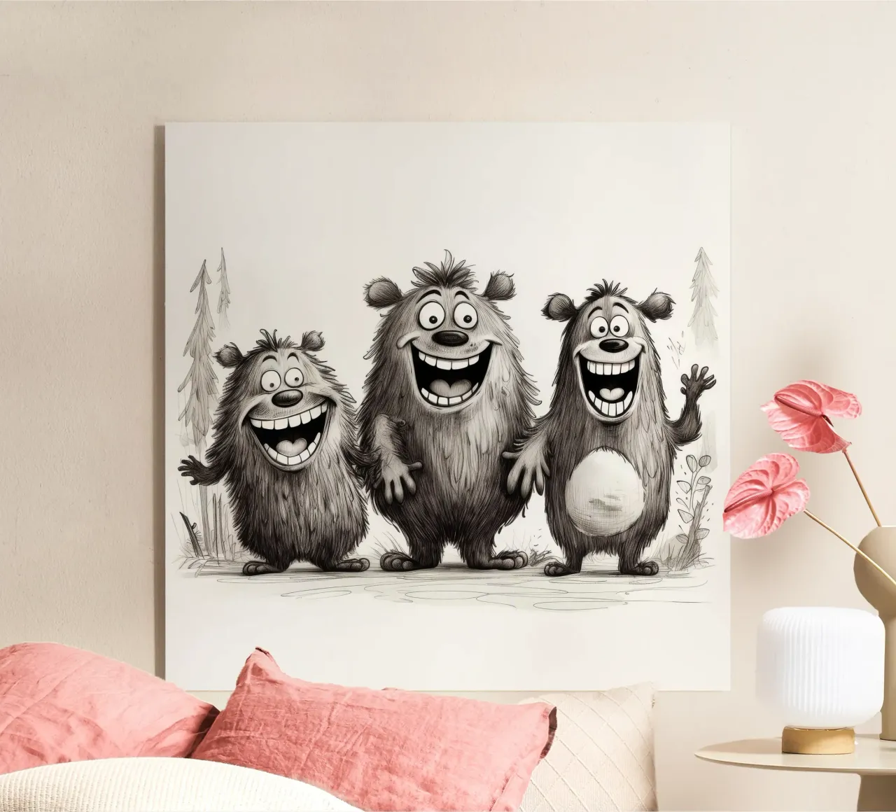 Pandilla de osos retro metacrilato de Funny Animals
