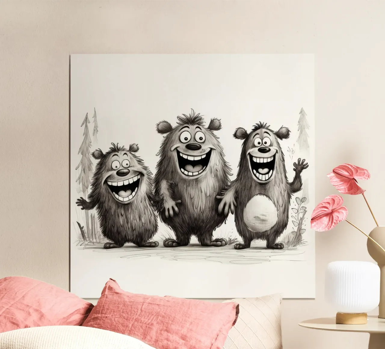 La banda degli orsi retrò carta hahnemühle da Funny Animals