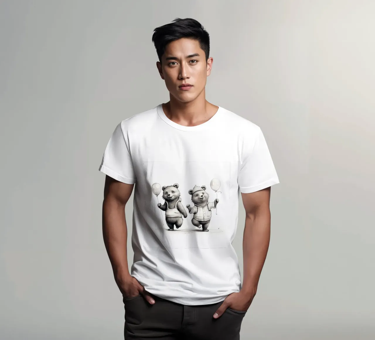 Duo di orsi retrò t-shirt da Funny Animals