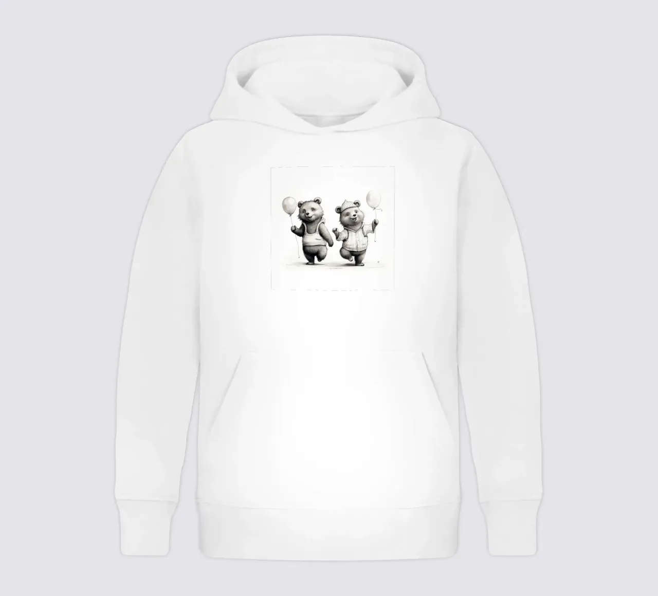 Duo di orsi retrò felpa bambino con cappuccio da Funny Animals