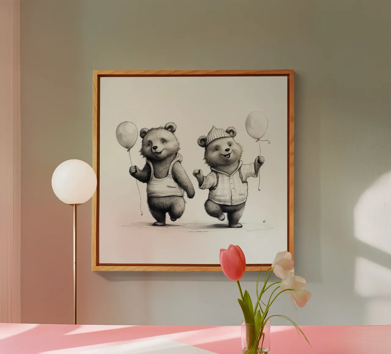 Duo di orsi retrò plexiglass da Funny Animals