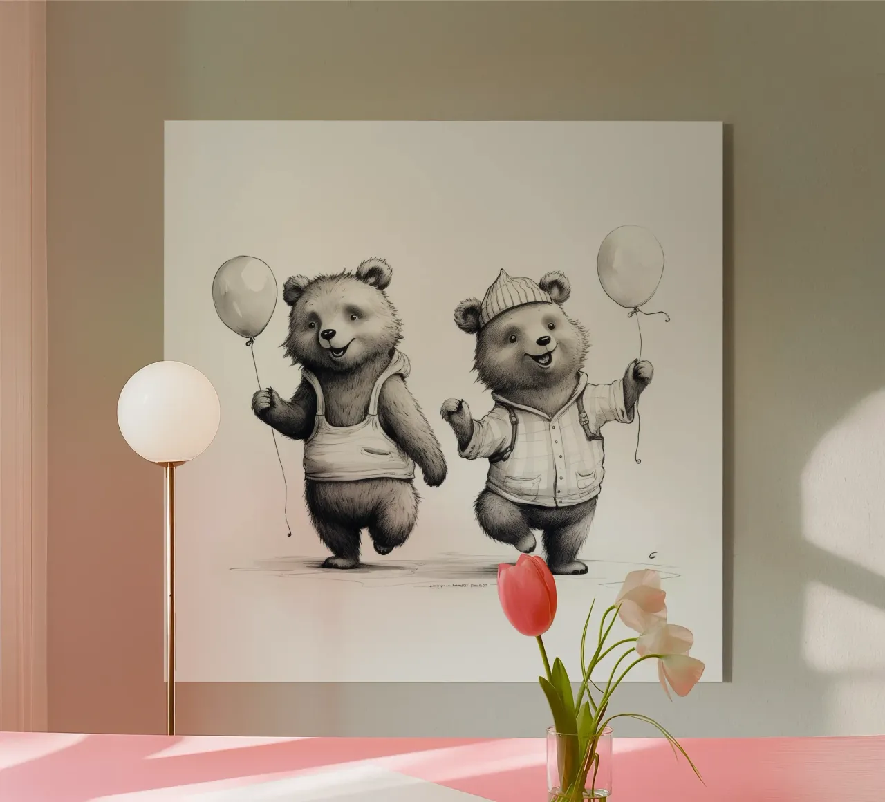 Duo di orsi retrò plexiglass da Funny Animals