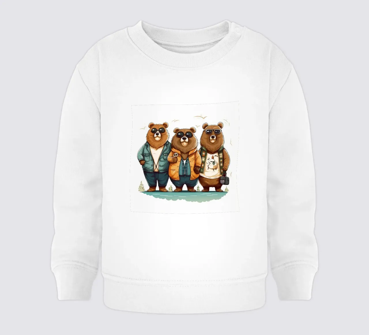 La banda degli orsi retrò felpa neonato da Funny Animals
